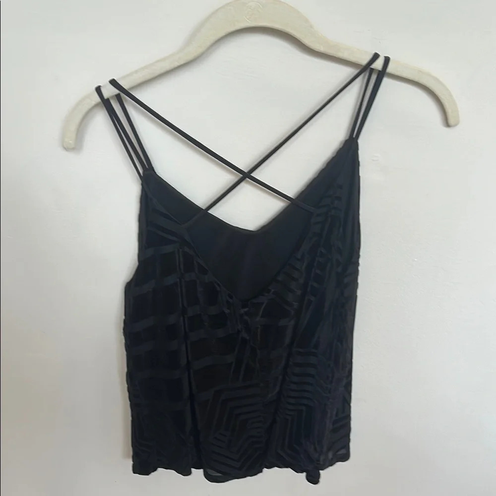 Buddy Love Black Graphic Velvet Camisole - Picture 3 of 3